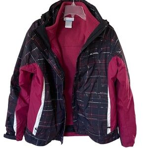 Columbia two in one waterproof Interchange  jacket XL ,  in Red maroon B…